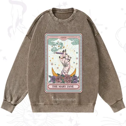 Purplehecate The Mary Jane Tarot Washed Sweatshirt