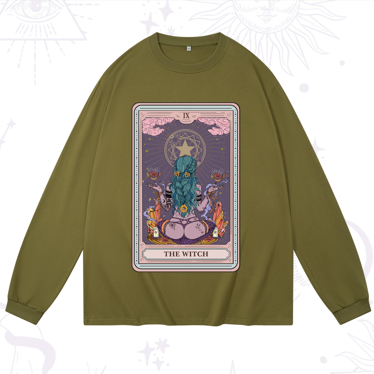 Purplehecate The Witch Tarot Card Long Sleeve T-Shirt