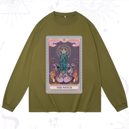 Purplehecate The Witch Tarot Card Long Sleeve T-Shirt