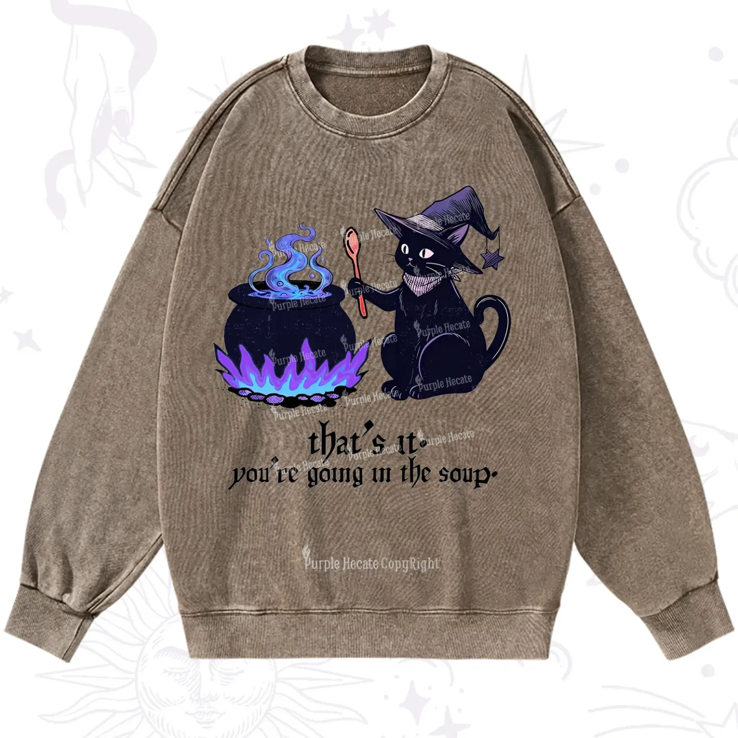 Purplehecate Trust Your Instincts Washed Sweatshirt