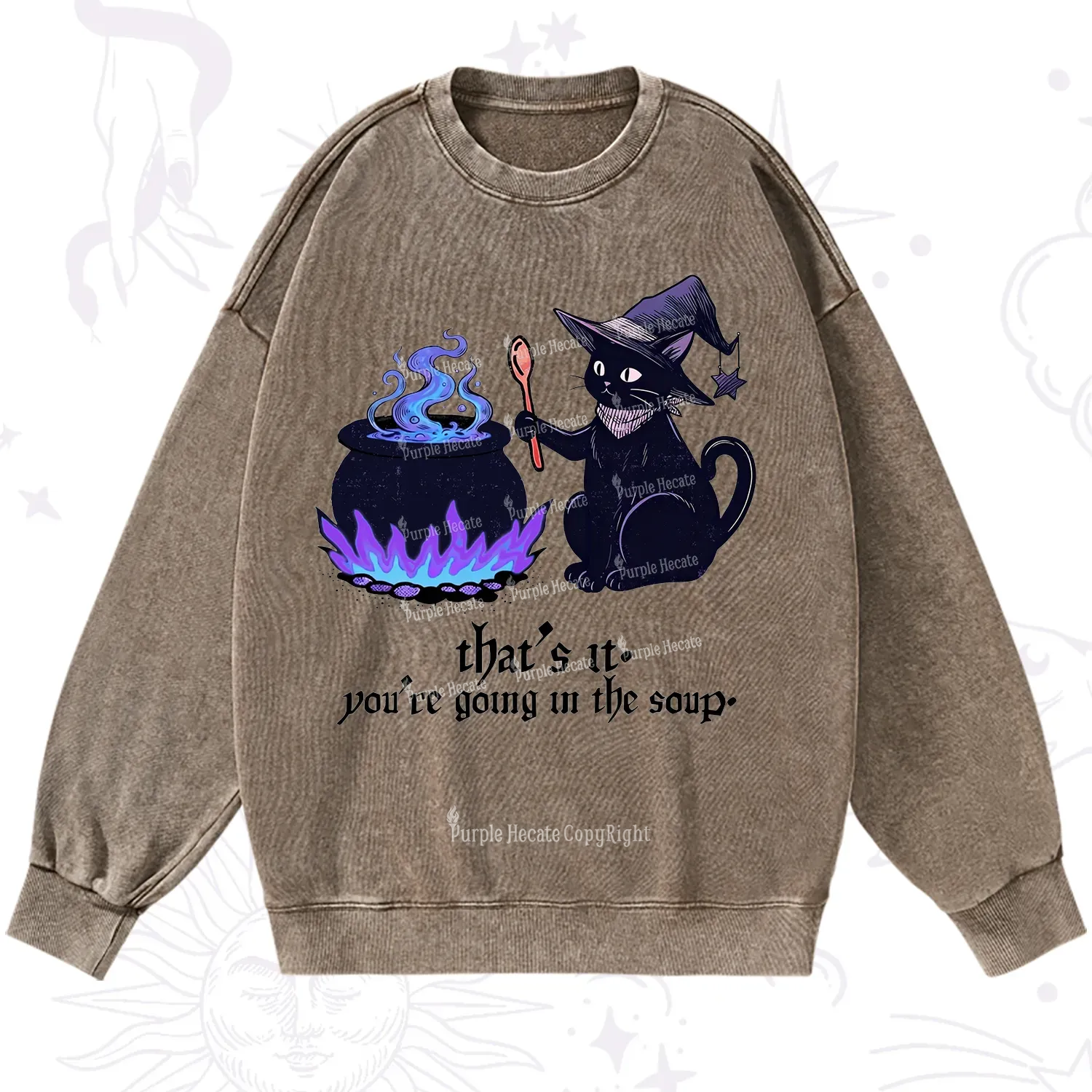 Purplehecate Trust Your Instincts Washed Sweatshirt