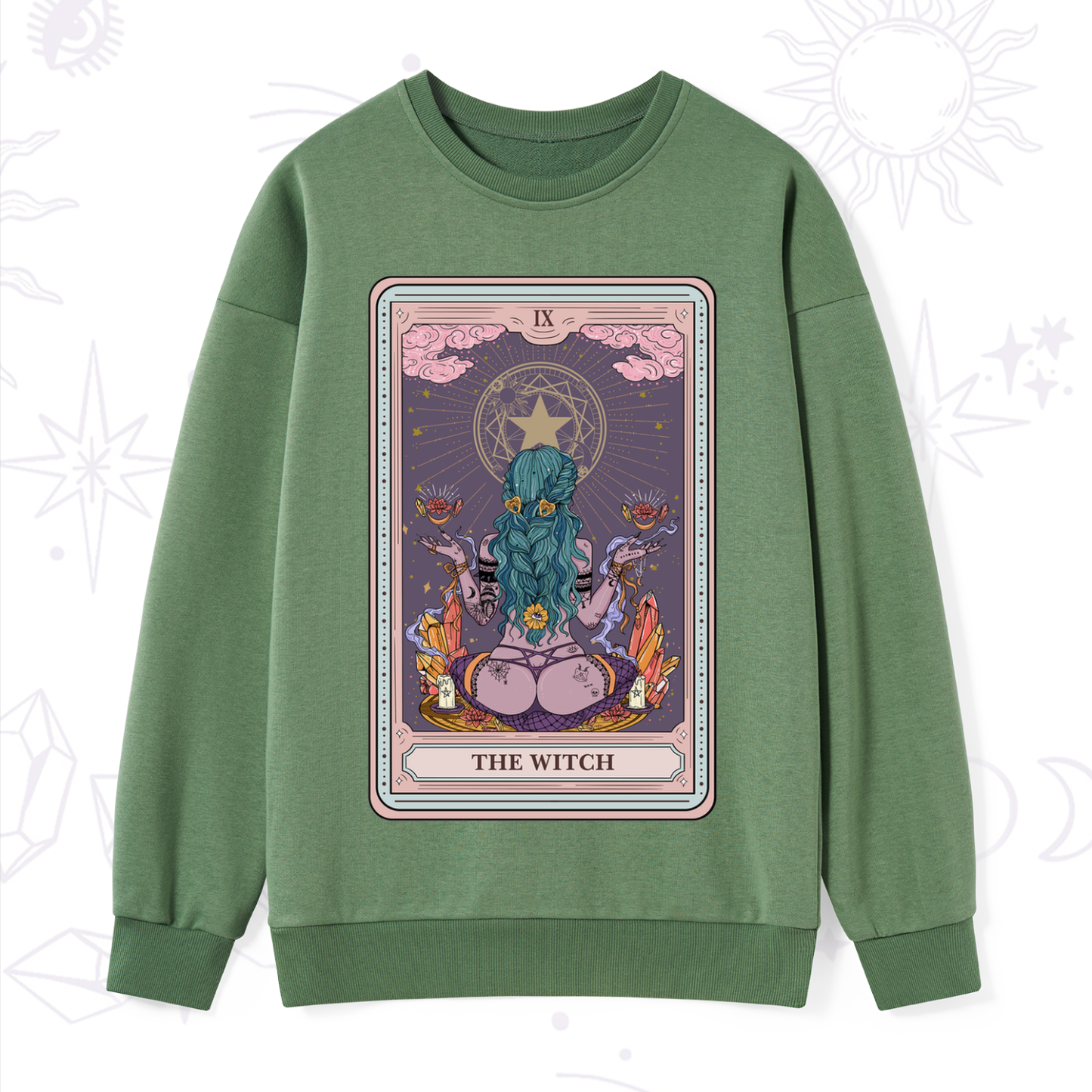 Purplehecate The Witch Tarot Card Sweatshirt