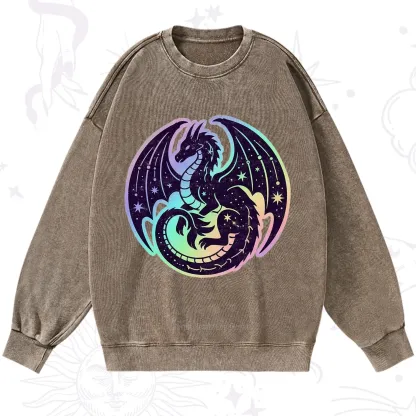Purplehecate Cosmic Dragon Washed Sweatshirt