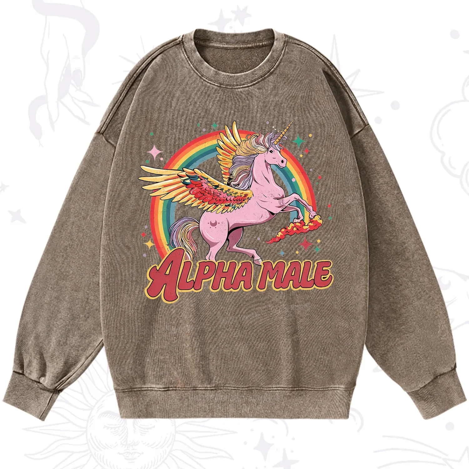 Purplehecate Alpha Male Washed Sweatshirt