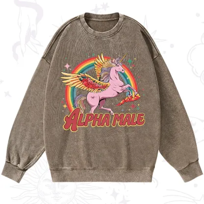 Purplehecate Alpha Male Washed Sweatshirt