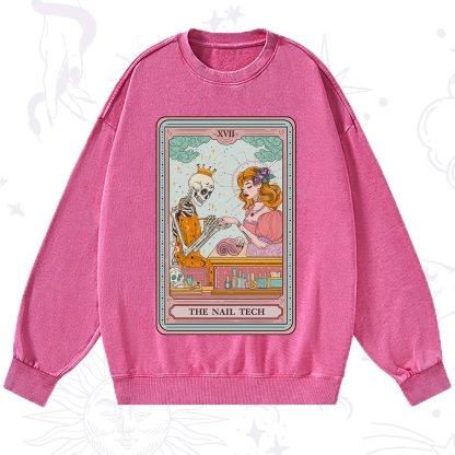 Purplehecate The Nail Tech Life Tarot Washed Sweatshirt