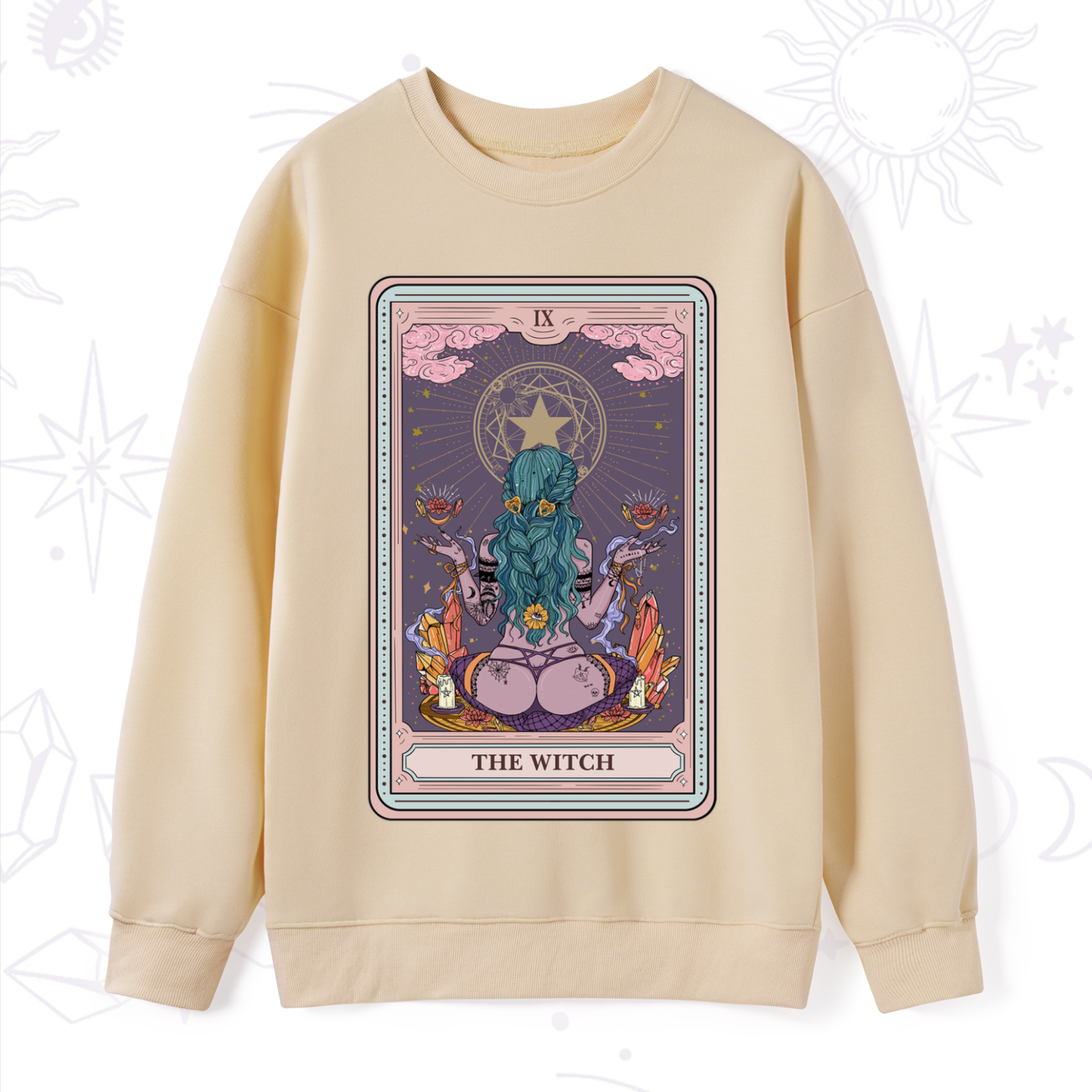 Purplehecate The Witch Tarot Card Sweatshirt