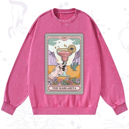 Purplehecate The Margarita Tarot Card Washed Sweatshirt