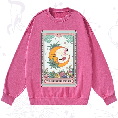 Purplehecate The Midnight Smoker Tarot Washed Sweatshirt
