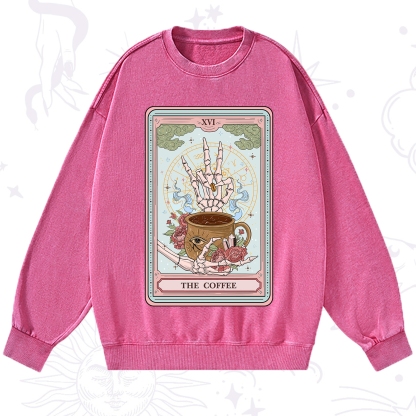 Purplehecate The Coffee Tarot Washed Sweatshirt