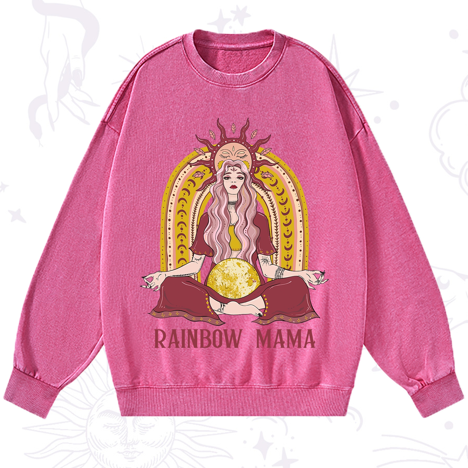 Purplehecate Rainbow Mama Washed Sweatshirt