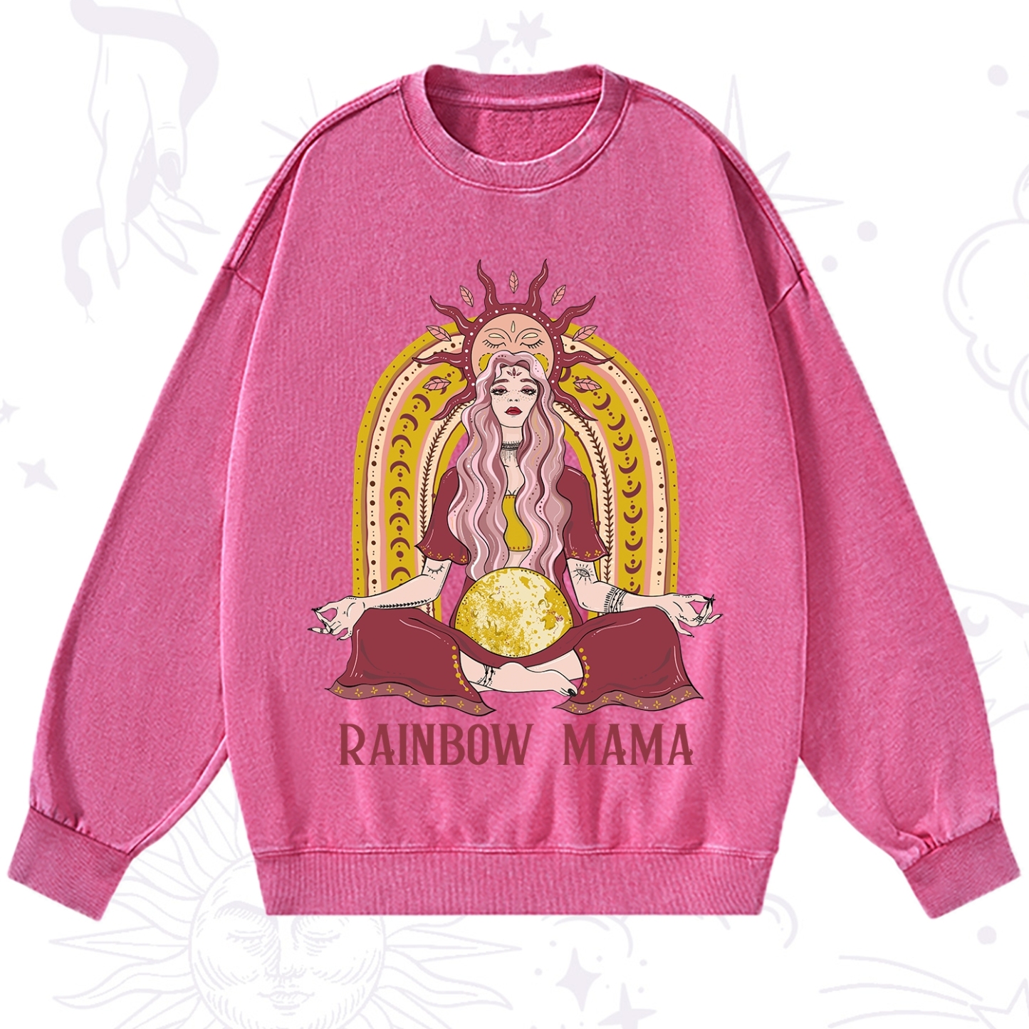 Purplehecate Rainbow Mama Washed Sweatshirt