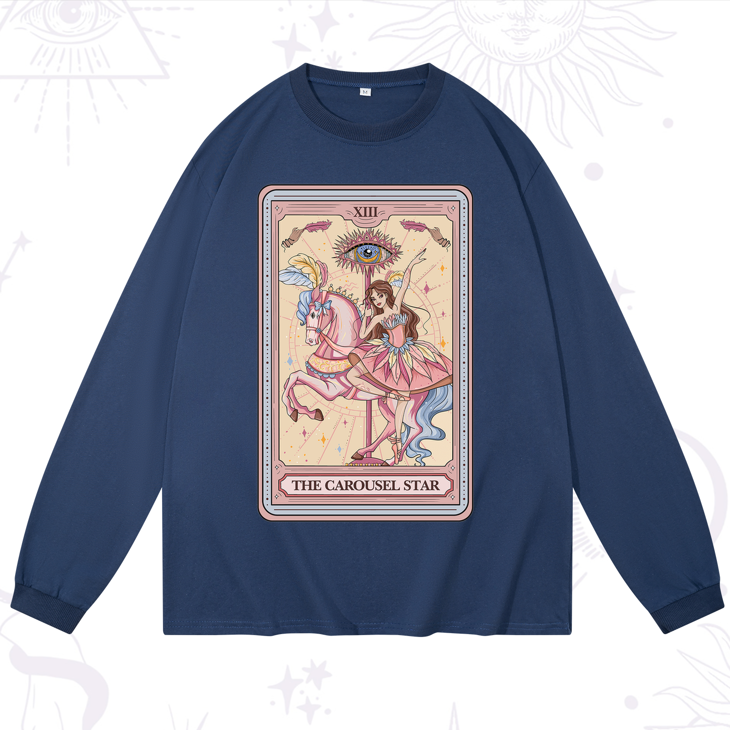 Purplehecate The Carousel Star Tarot Card Long Sleeve T-Shirt