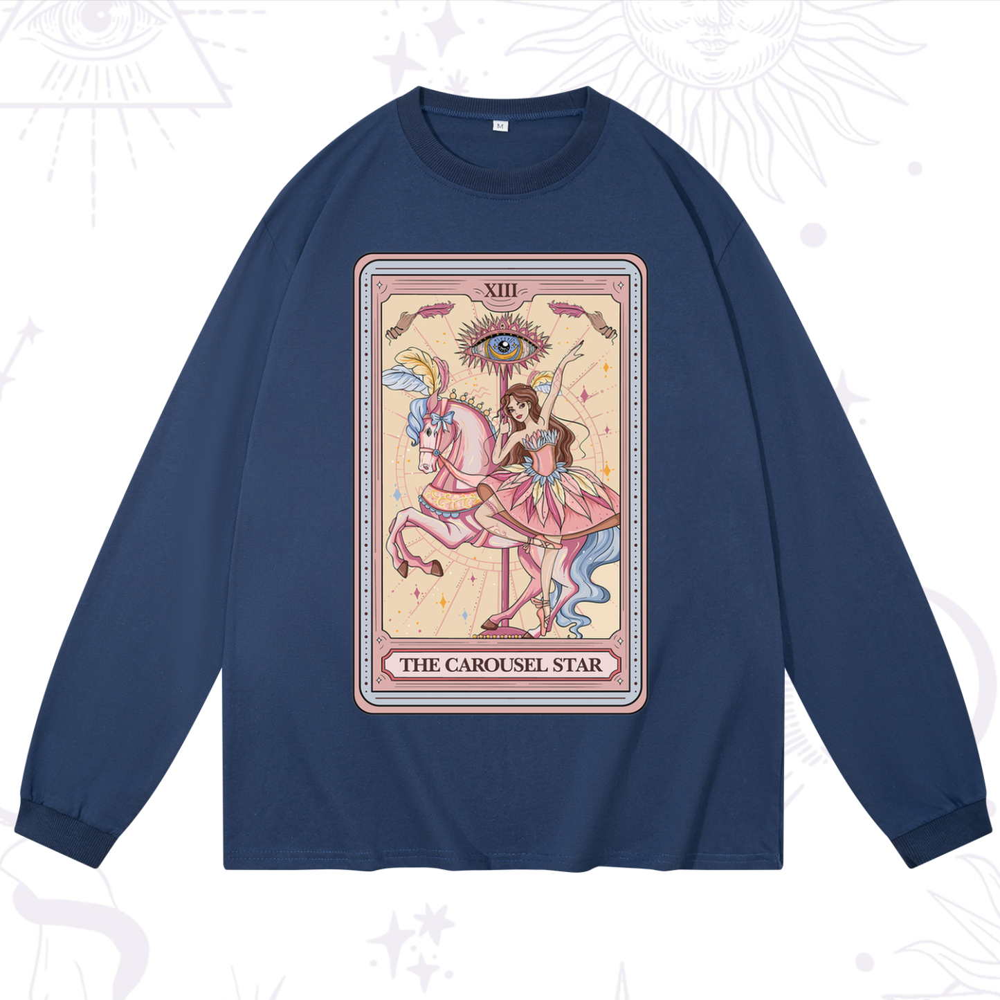 Purplehecate The Carousel Star Tarot Card Long Sleeve T-Shirt