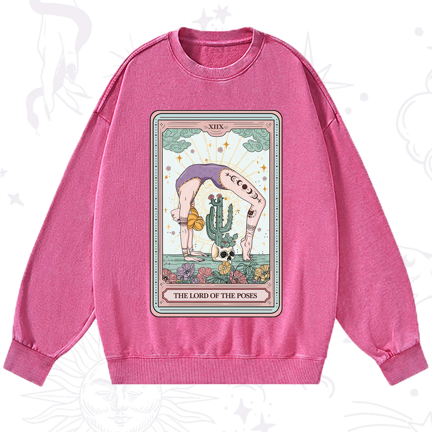 Purplehecate The Lord Of The Poses Tarot Washed Sweatshirt