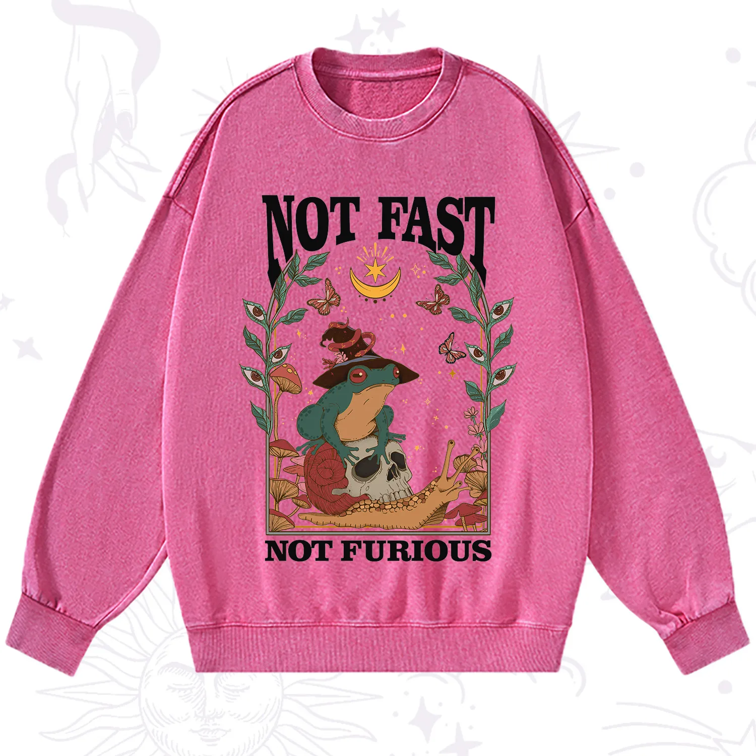 Purplehecate Not Fast Not Furious Washed Sweatshirt