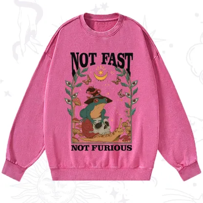 Purplehecate Not Fast Not Furious Washed Sweatshirt