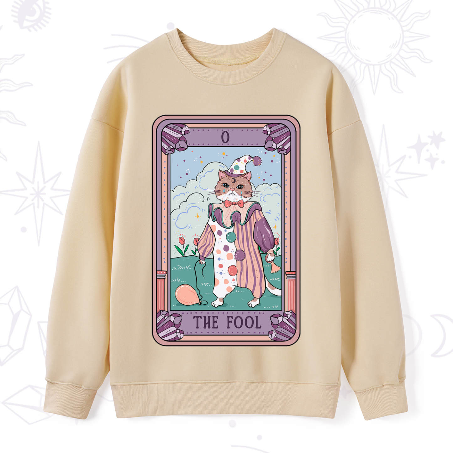 Purplehecate The Fool Tarot Card Sweatshirt