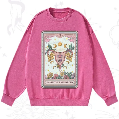 Purplehecate The Smash the Patriarchy Tarot Washed Sweatshirt