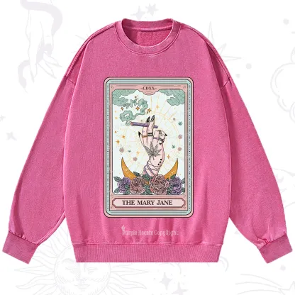 Purplehecate The Mary Jane Tarot Washed Sweatshirt