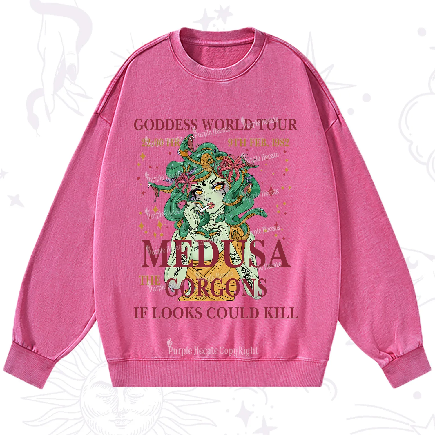 Purplehecate Medusa The Gorgons Washed Sweatshirt