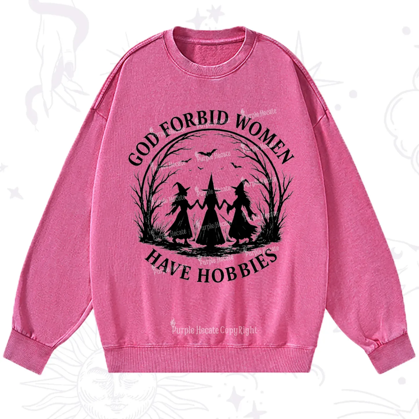 Purplehecate God Forbid Women Have Hobbies Washed Sweatshirt
