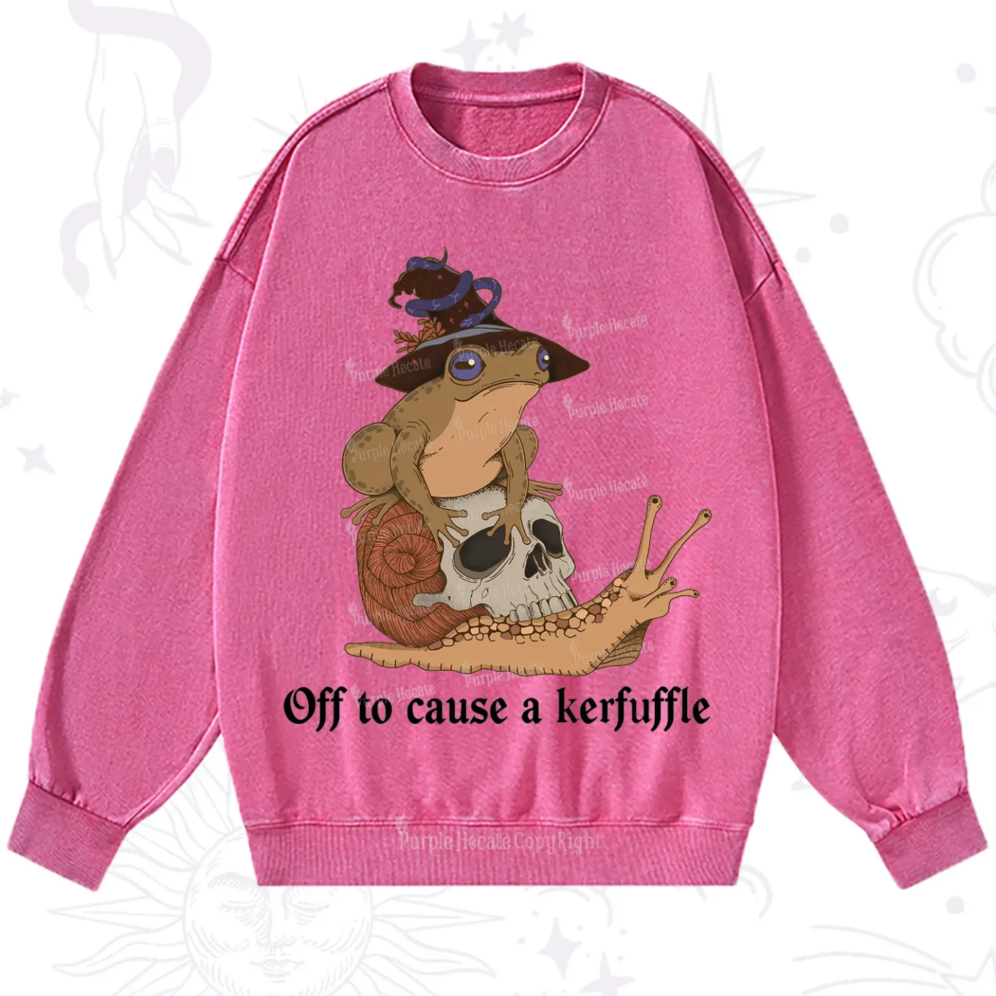 Purplehecate Off To Cause A Kerfuffle Washed Sweatshirt