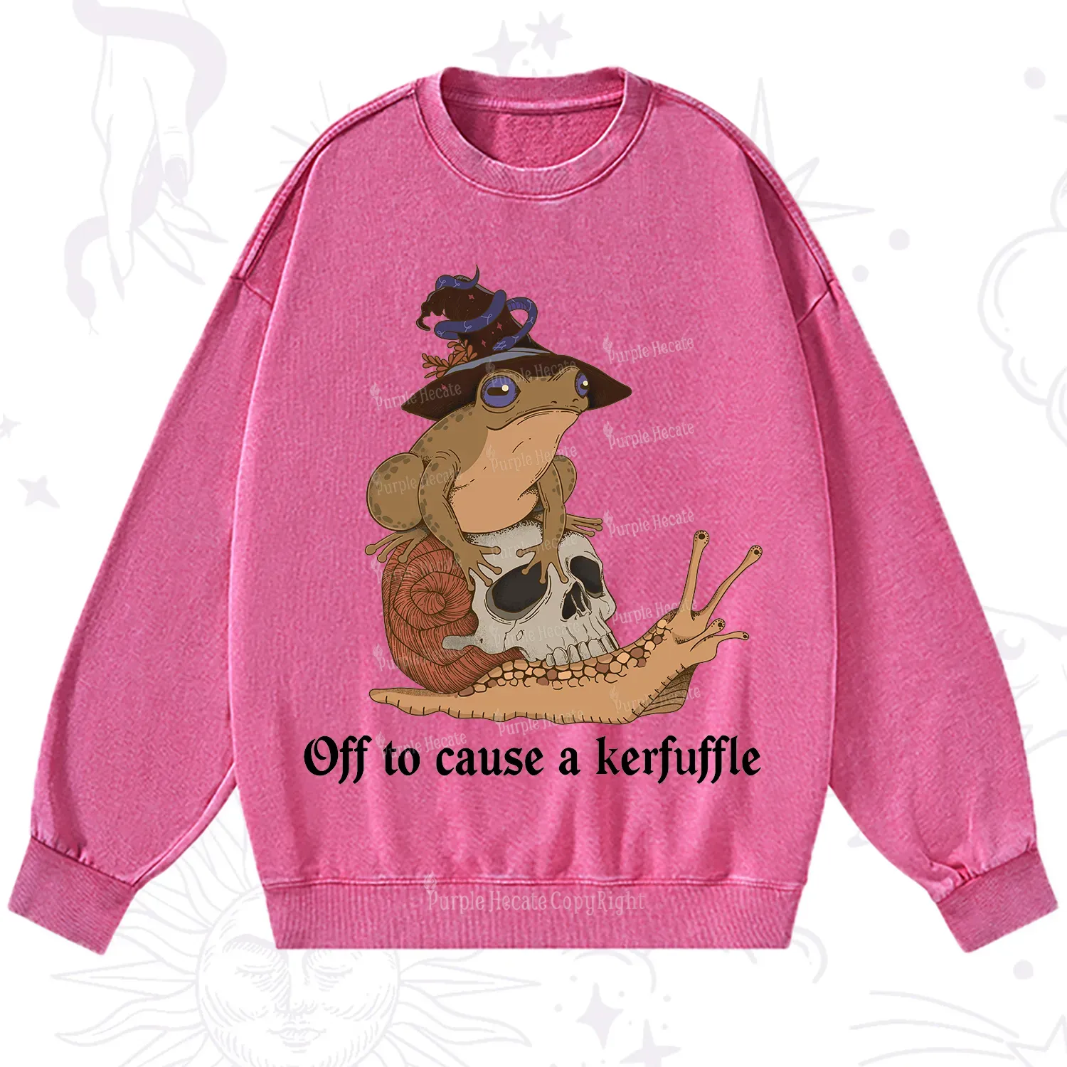 Purplehecate Off To Cause A Kerfuffle Washed Sweatshirt