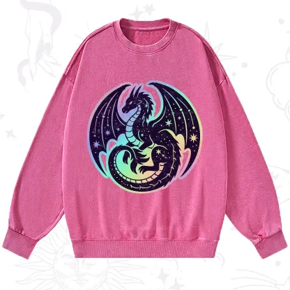 Purplehecate Cosmic Dragon Washed Sweatshirt