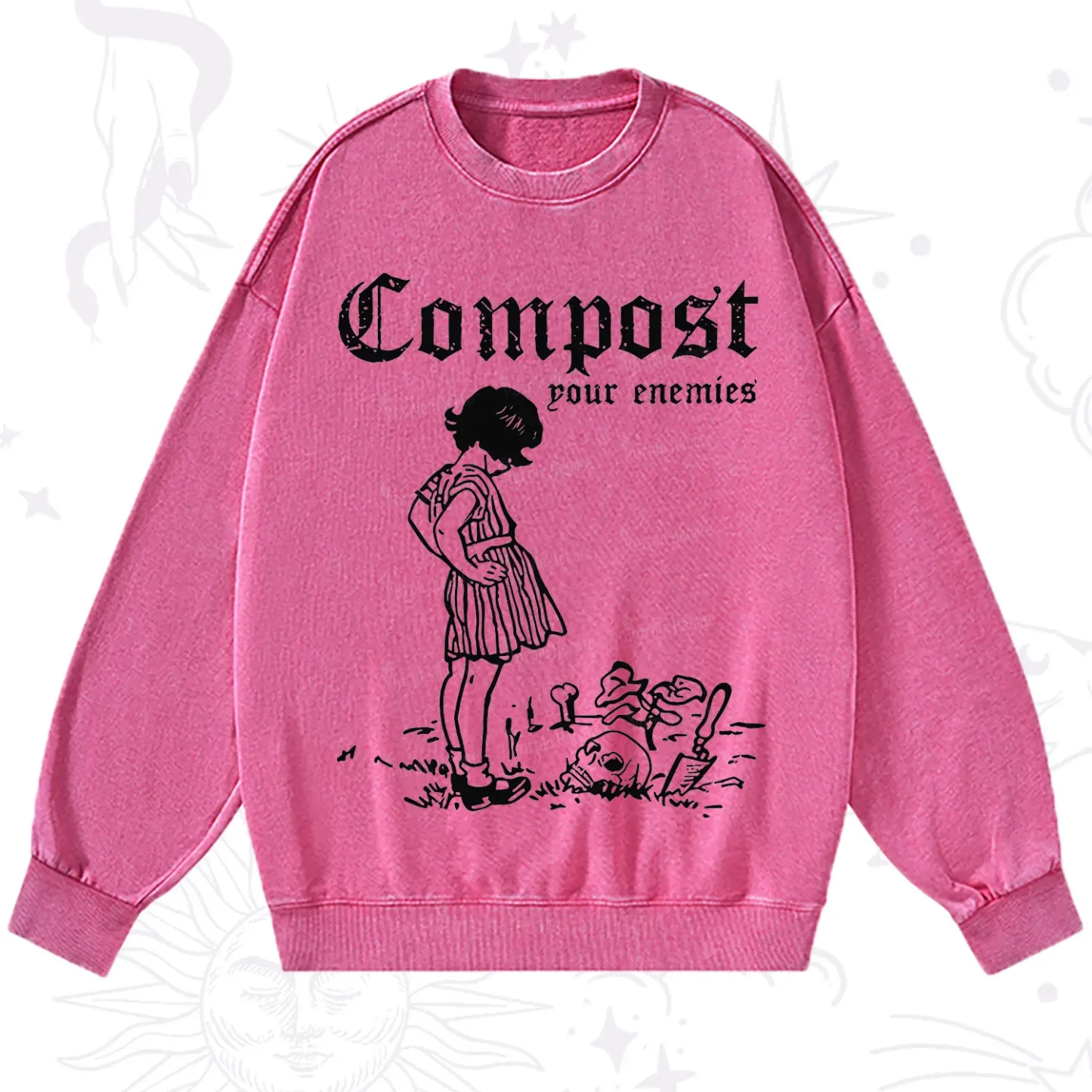 Purplehecate Compost Your Enemies Washed Sweatshirt