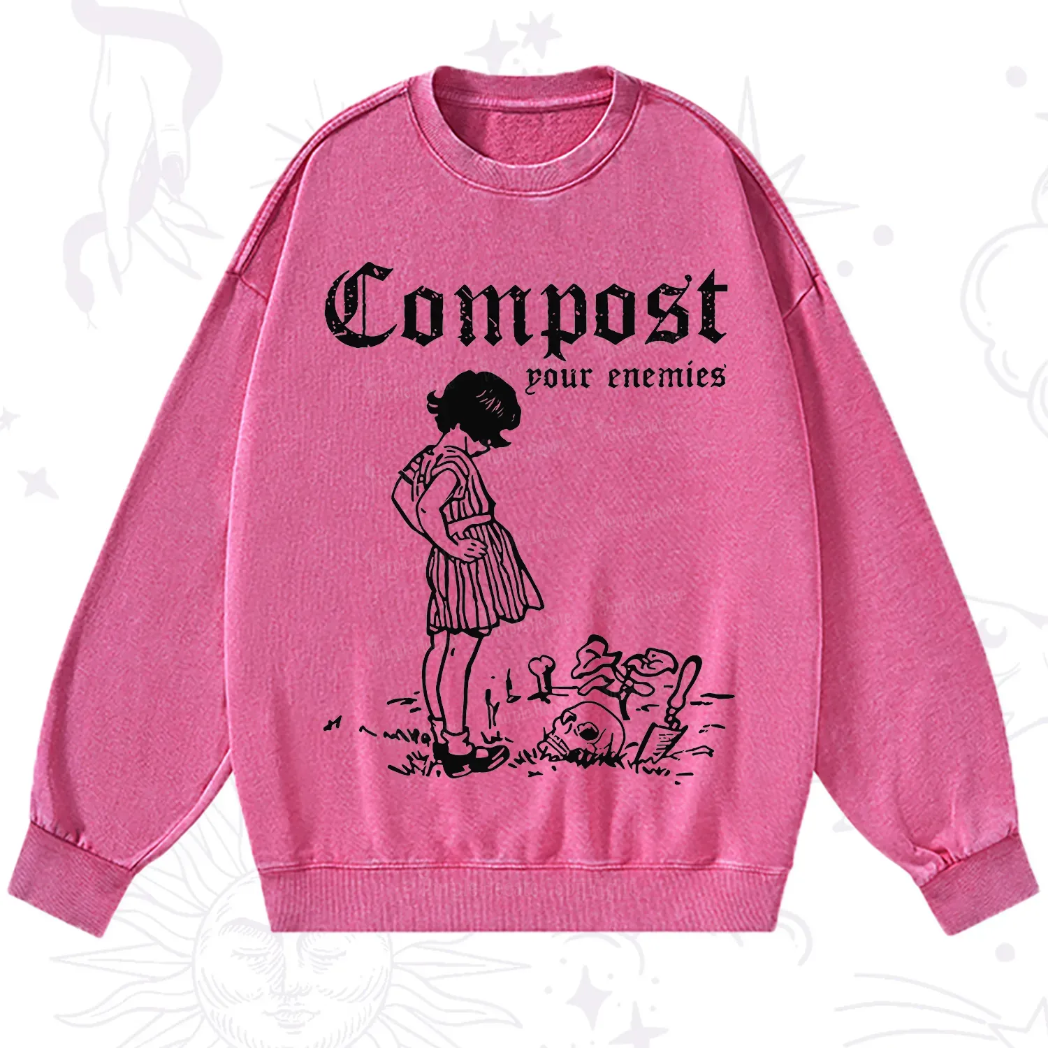 Purplehecate Compost Your Enemies Washed Sweatshirt