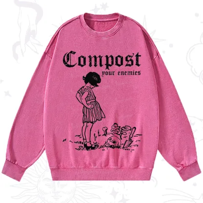 Purplehecate Compost Your Enemies Washed Sweatshirt