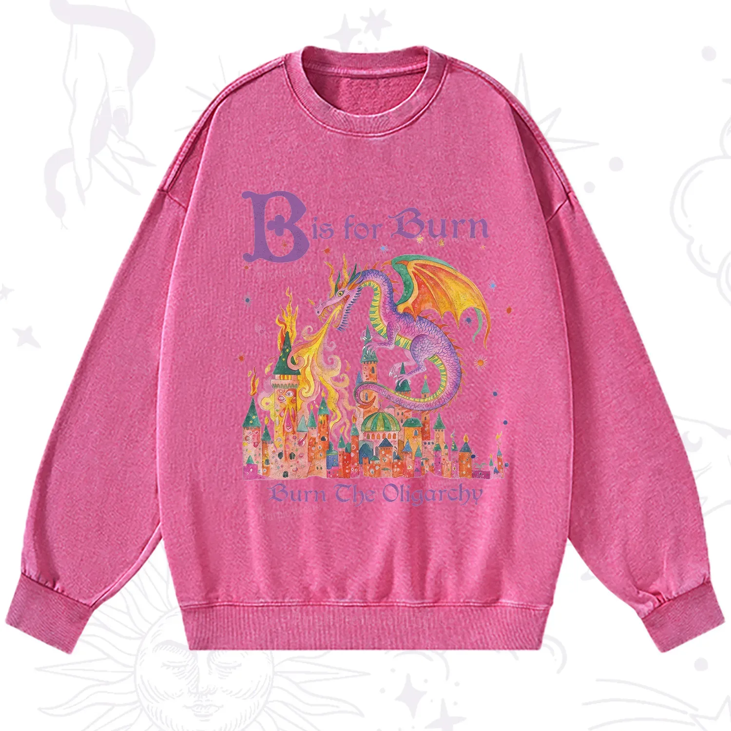 Purplehecate Burn The Oligarchy Washed Sweatshirt