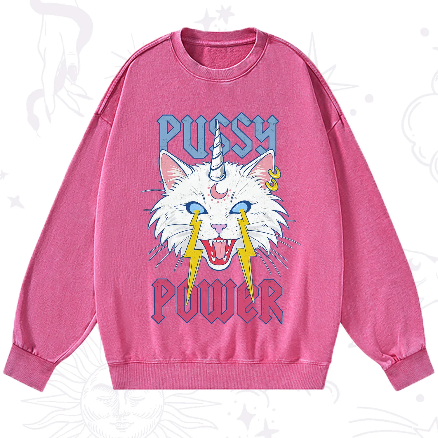 Purplehecate Pussy Power Washed Sweatshirt