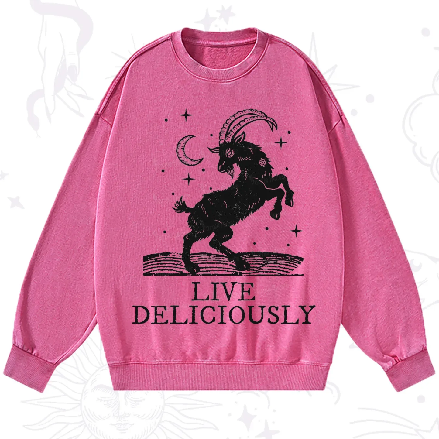 Purplehecate Live Deliciously Washed Sweatshirt