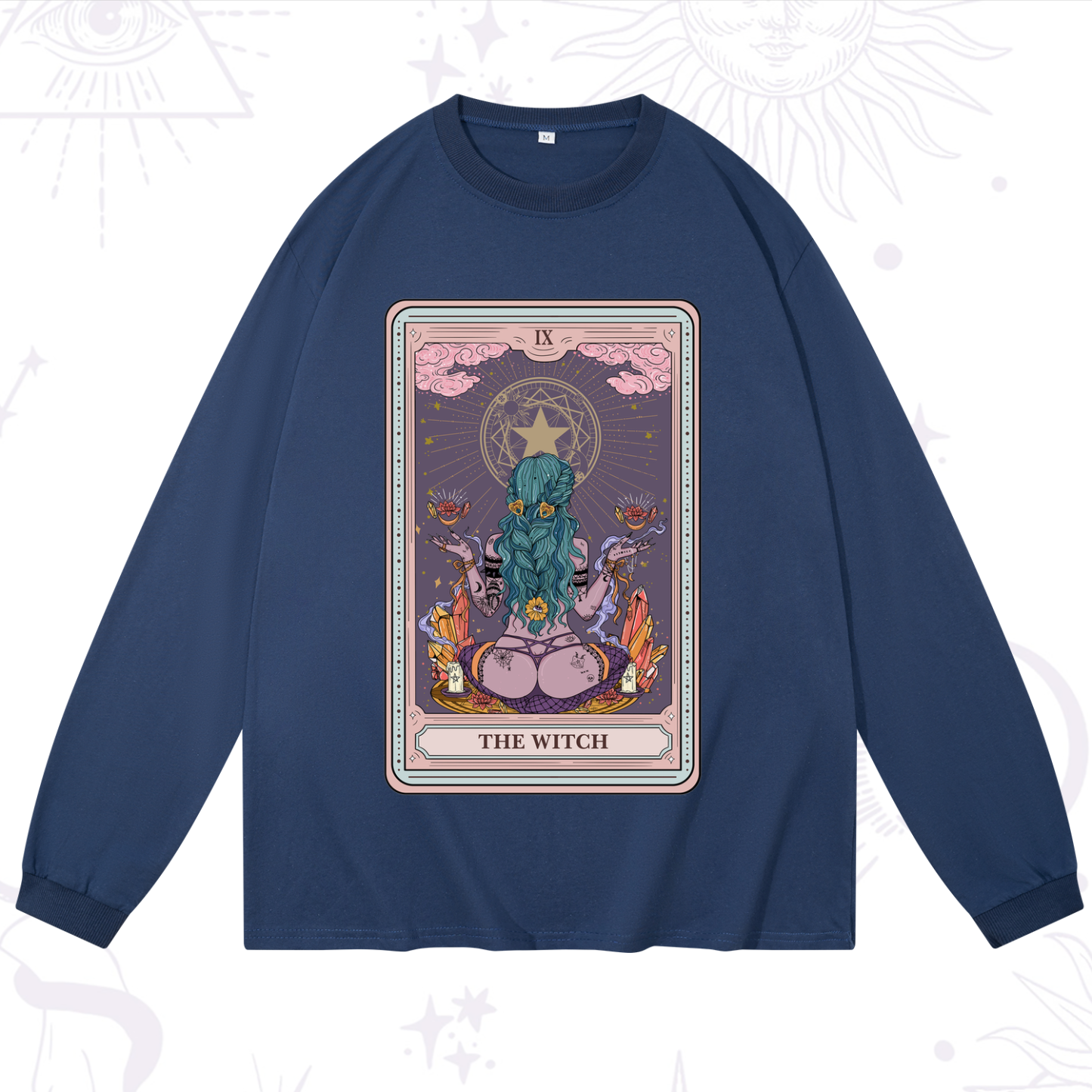 Purplehecate The Witch Tarot Card Long Sleeve T-Shirt