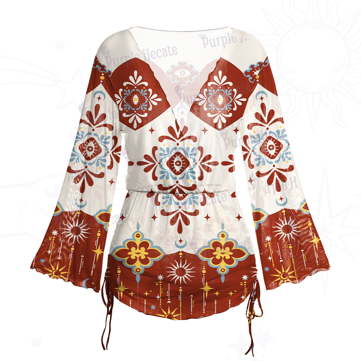 Purplehecate Celestial Oracle Mesh Cover Up Dress