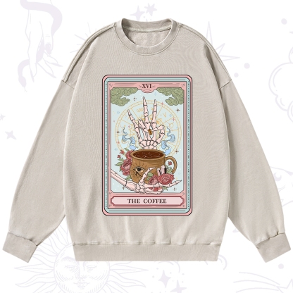 Purplehecate The Coffee Tarot Washed Sweatshirt