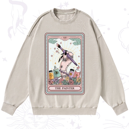 Purplehecate The Painter Tarot Washed Sweatshirt
