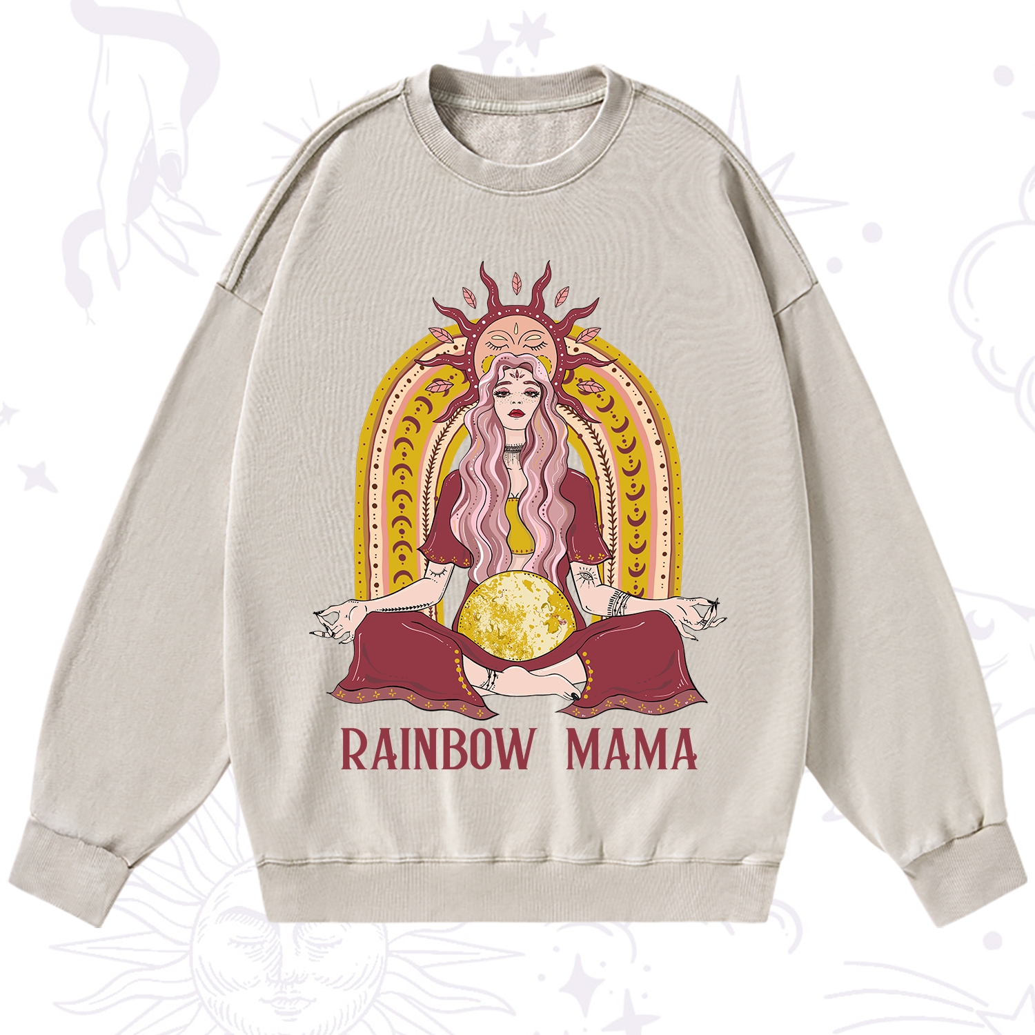 Purplehecate Rainbow Mama Washed Sweatshirt
