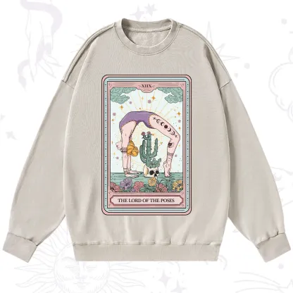 Purplehecate The Lord Of The Poses Tarot Washed Sweatshirt