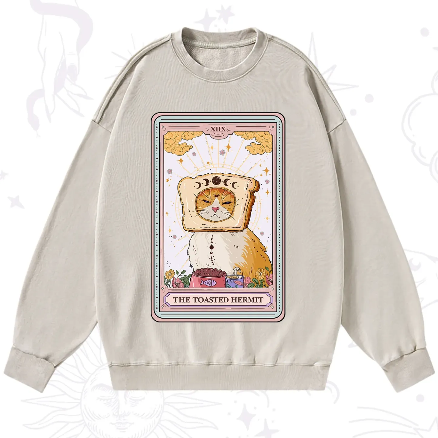 Purplehecate The Toasted Hermit Tarot Washed Sweatshirt