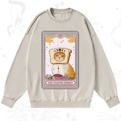 Purplehecate The Toasted Hermit Tarot Washed Sweatshirt