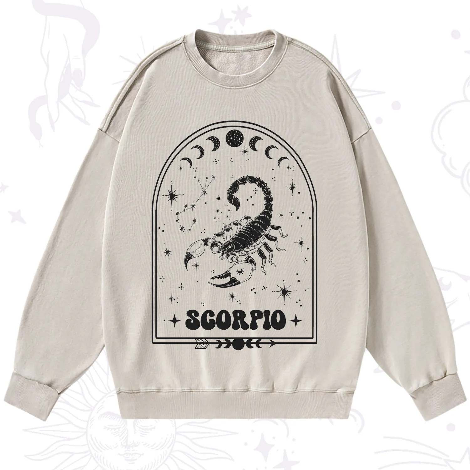 Purplehecate Zodiac Scorpio Under the Stars Washed Sweatshirt