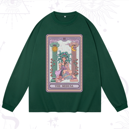Purplehecate The Fashionable Medusa Tarot Card Long Sleeve T-Shirt