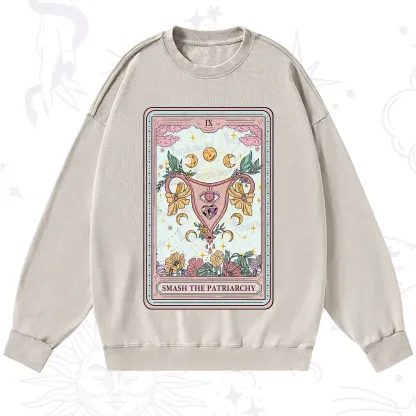 Purplehecate The Smash the Patriarchy Tarot Washed Sweatshirt