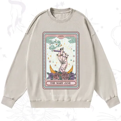 Purplehecate The Mary Jane Tarot Washed Sweatshirt