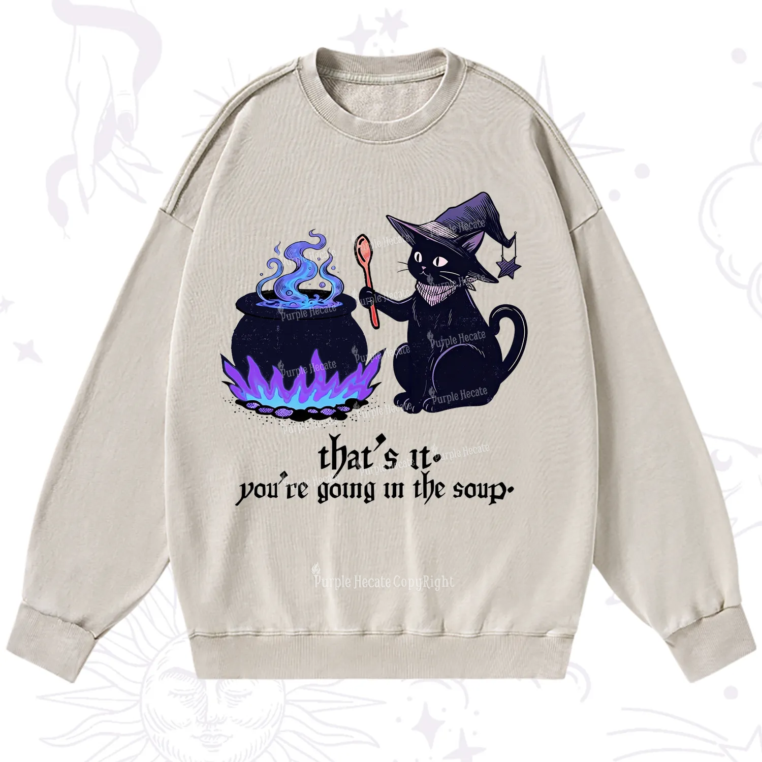 Purplehecate Trust Your Instincts Washed Sweatshirt