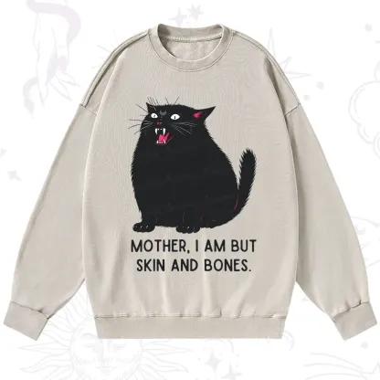 Purplehecate Mom I Am But Skin And Bones Washed Sweatshirt