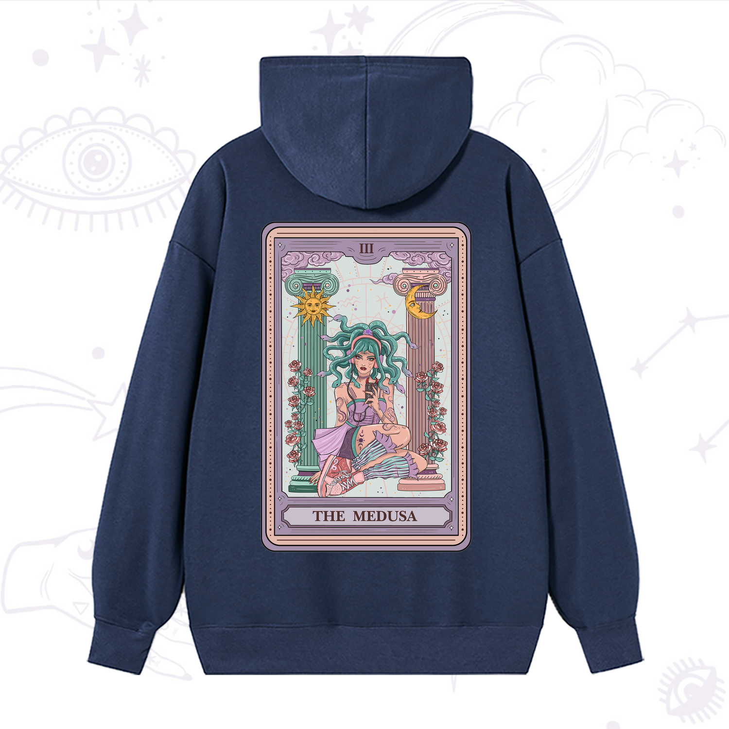 Purplehecate The Fashionable Medusa Tarot Card Hoodie